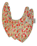Pack de 3 baberos bandana Bambidou - Liberty Anjou Rojo