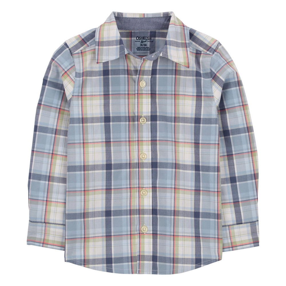 Chemise Boutonnée à Carreaux OshKosh - Bleu