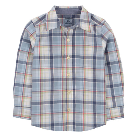 Chemise Boutonnée à Carreaux OshKosh - Bleu