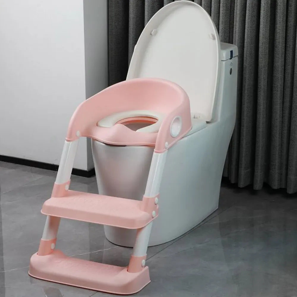 Tryco Réducteur de Toilette avec Échelle - Rose