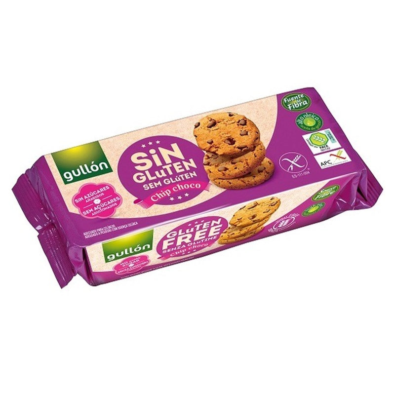Gullón Sugar-Free Gluten-Free Chip Choco Biscuit - 130g