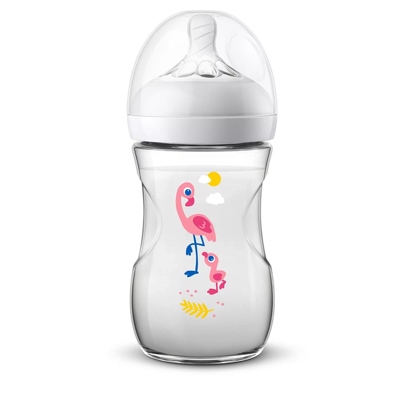 Avent Natural Baby Bottle 260ml - Flamingo