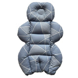 BébéYo Coussin de Poussette - Marine à Lignes Blanc