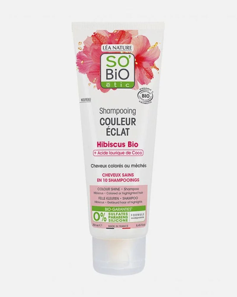 So Bio Shampoing Cheveux Colorés ou Méchés à l'Hibiscus 250ml