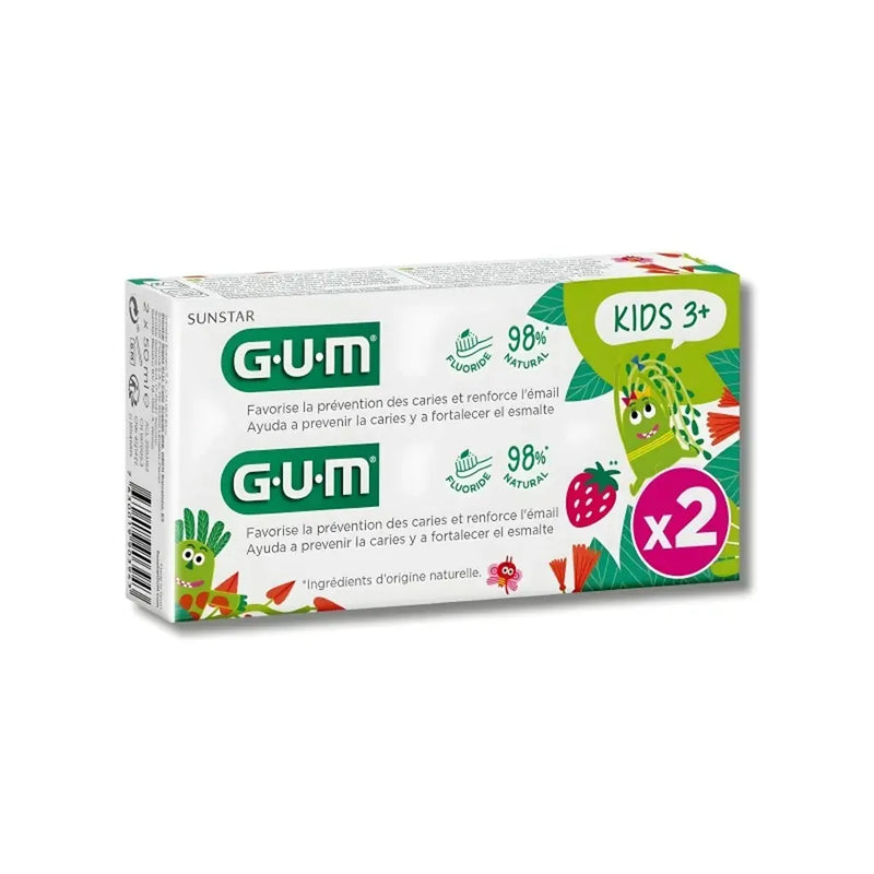 Gum 2 Dentífrico Kids 3 años+ – Pack 2 Tubos 30ml
