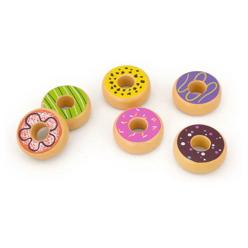 Viga Toys Wooden 6-Donut Set - 18M+