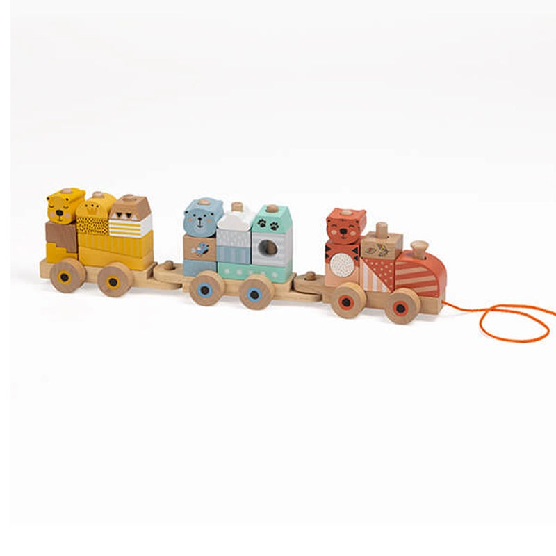 Eurekakids - Tren de Bloques de Madera Selva 18M+