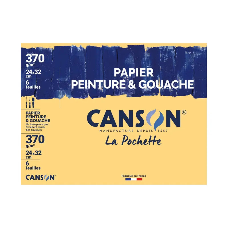 Canson Pack of 6 Sheets of Drawing Paper A4 – 370 g/m²