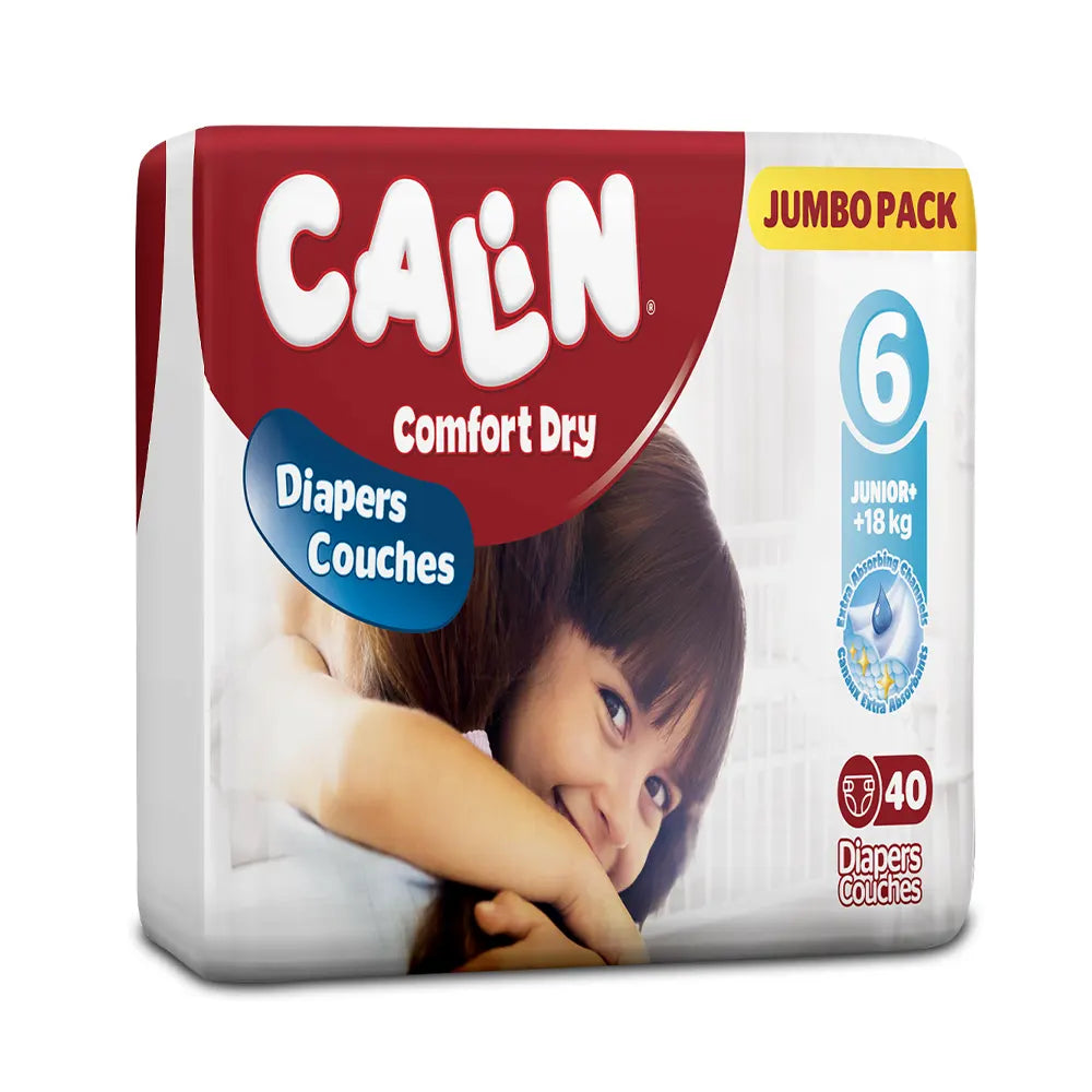 Calin Couches Bébé Junior Plus Jumbo Pack Taille 6 - 40 Unités