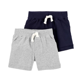 Lot de 2 Shorts à Enfiler Carter's - Gris & Bleu