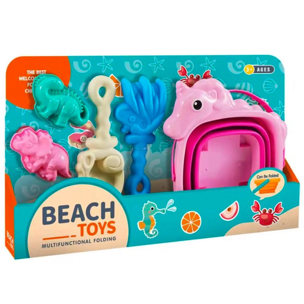 Kit de Plage avec Seau Pliable et Licorne 3A+