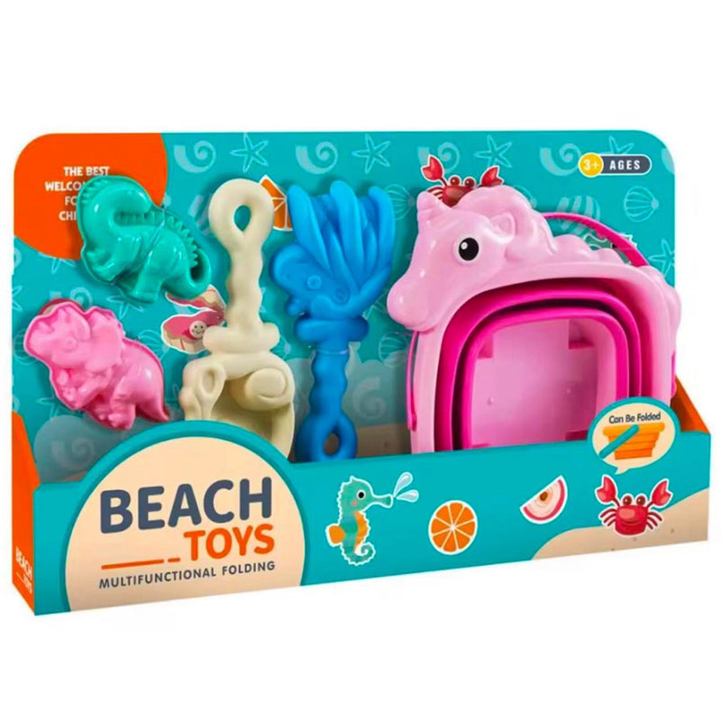 Kit de Plage avec Seau Pliable et Licorne 3A+