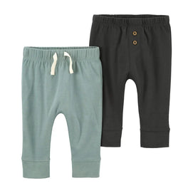 Lot de 2 Joggings en Coton à enfiler Carter's - Olive & Gris