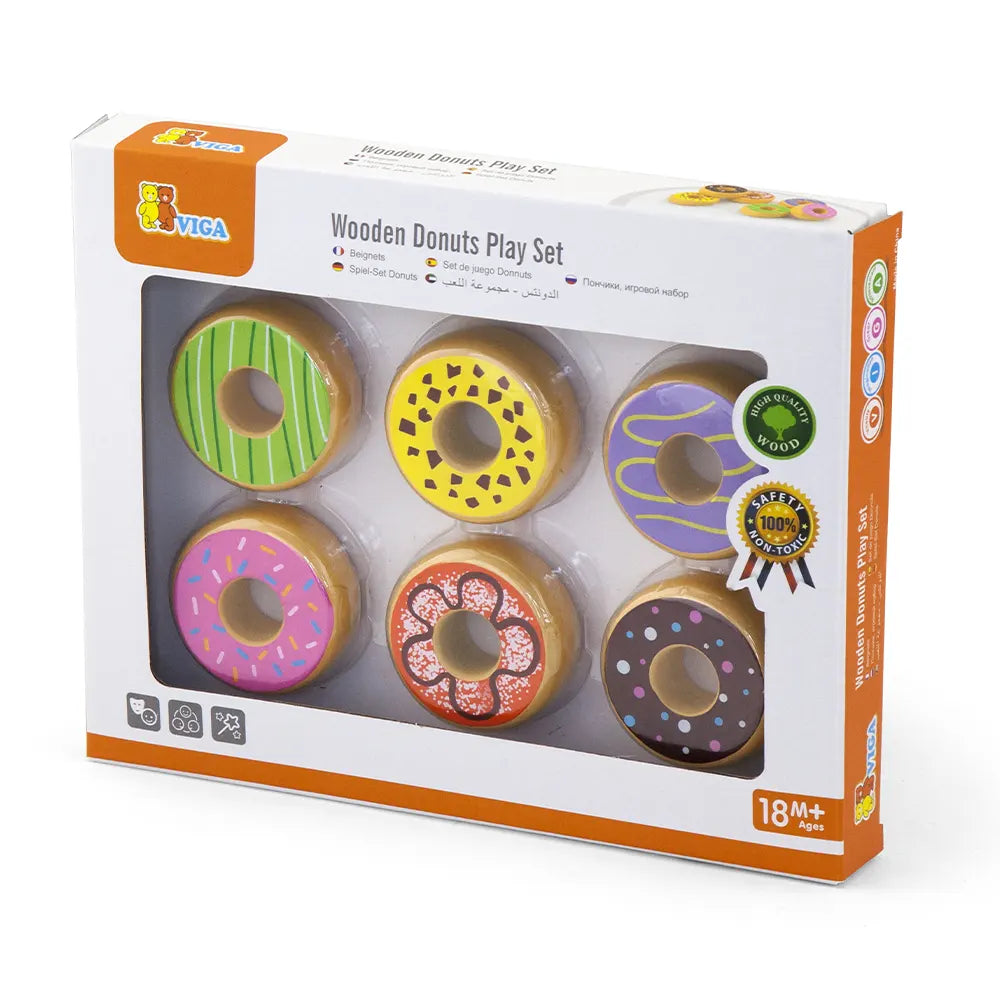 Viga Toys Set de 6 Donuts 18M+