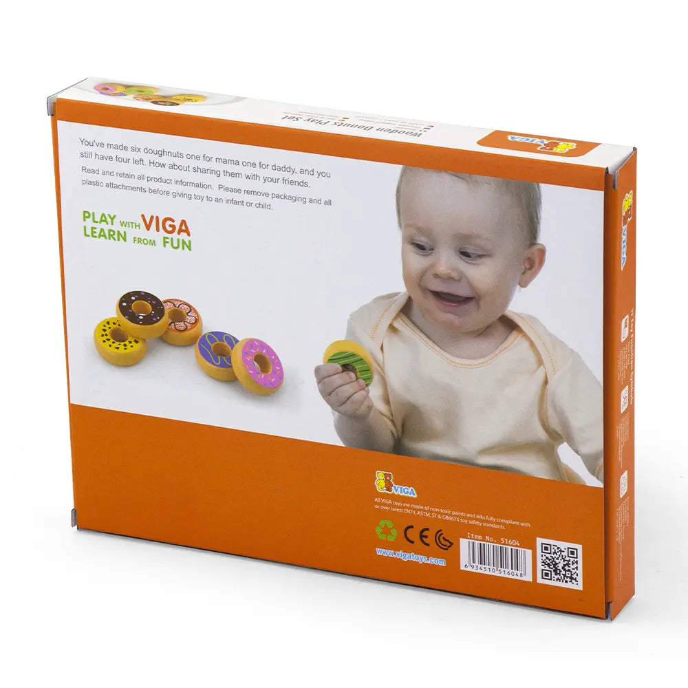 Viga Toys Set de 6 Donuts 18M+