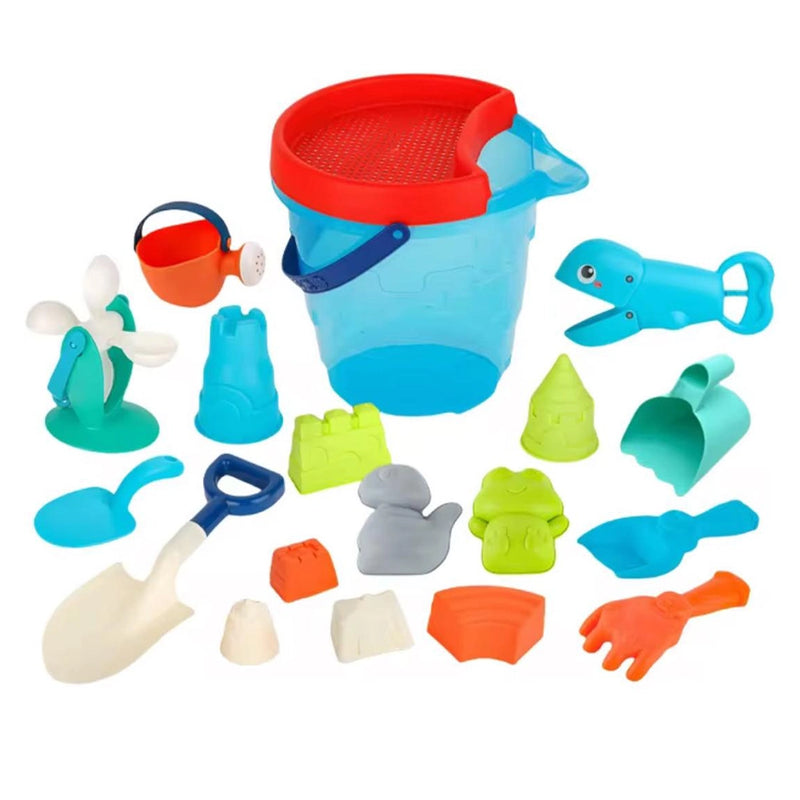 Kit de Jeux de Plage et Sable Complet avec Seau et Moules pour Enfant