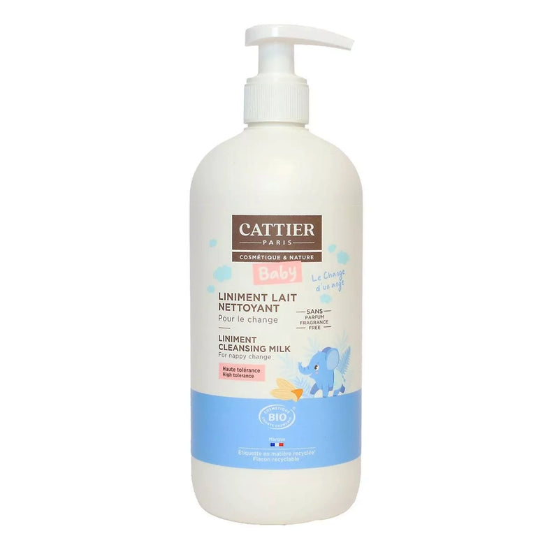 Linimento Cattier leche limpiadora orgánica para pañales - 500ml