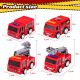 Set of 4 Friction Fire Trucks - 3Y+