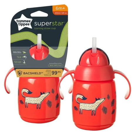 Tommee Tippee Tasse à paille Super Star 300ml - Rouge