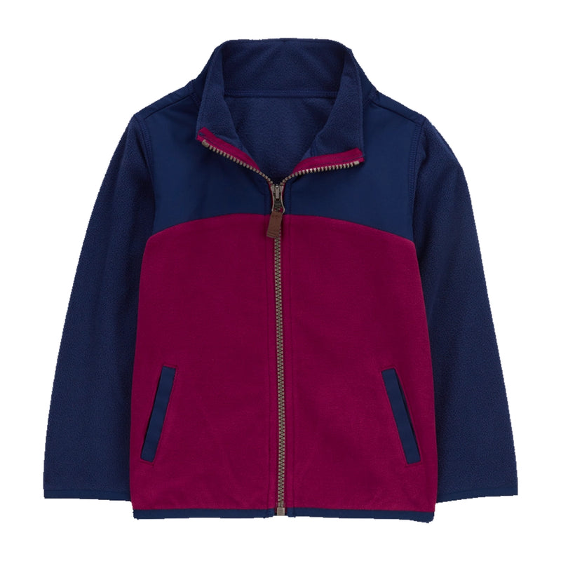 Carter's Fleece Zip-Up Jacket - Blue & Red
