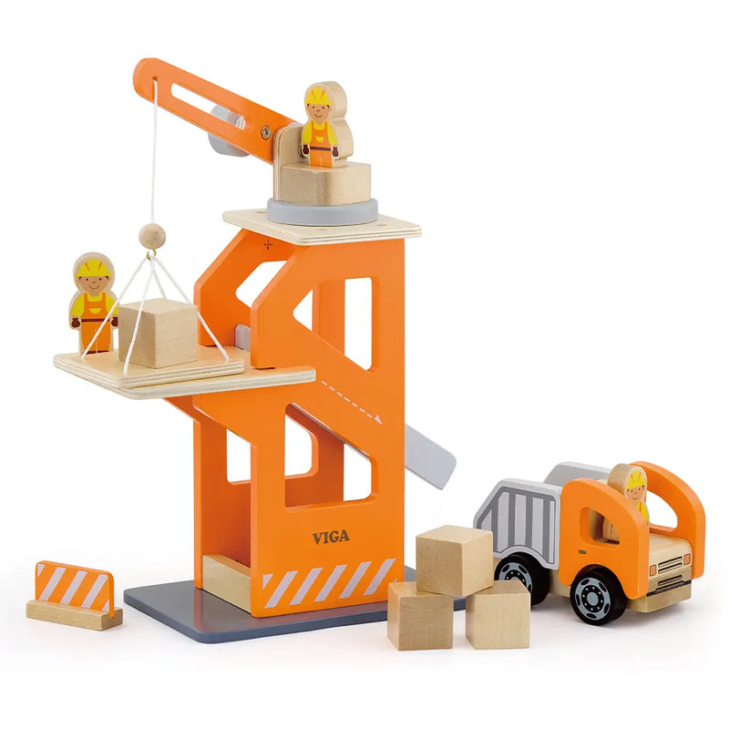Viga Toys Lifting Crane and Dumper - 3Y+