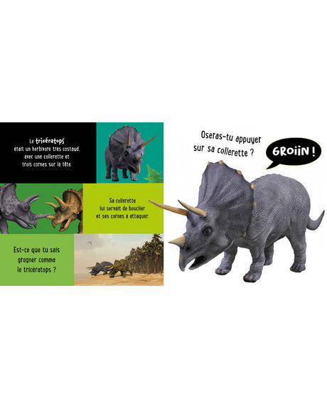 Mon premier livre sonore à toucher : les dinosaures