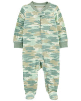 Grenouillère Camo 2-Way Zip Bébé Carter's - Vert