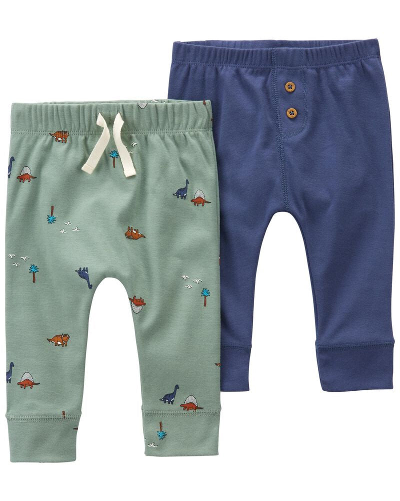 Carter's Baby Set of 2 Pull-On Pants - Green & Blue