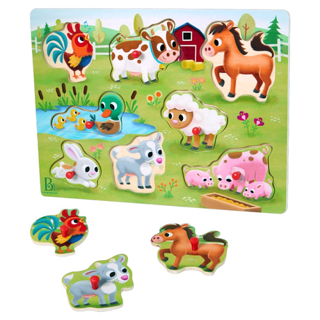 B. Toys Puzzle en Bois Animaux de la Ferme 2A+