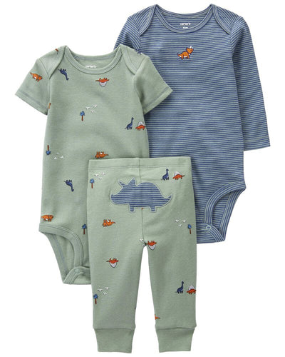 Ensemble Dinosaures 3 Pièces Bébé Carter's - Vert & Bleu