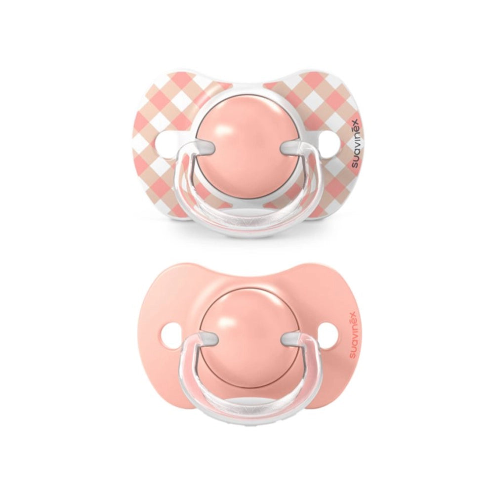 Suavinex Lot de 2 Sucettes Physiologique 0-6M - Rose