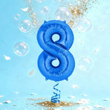 Blue Aluminum Number 8 Balloon – 86cm