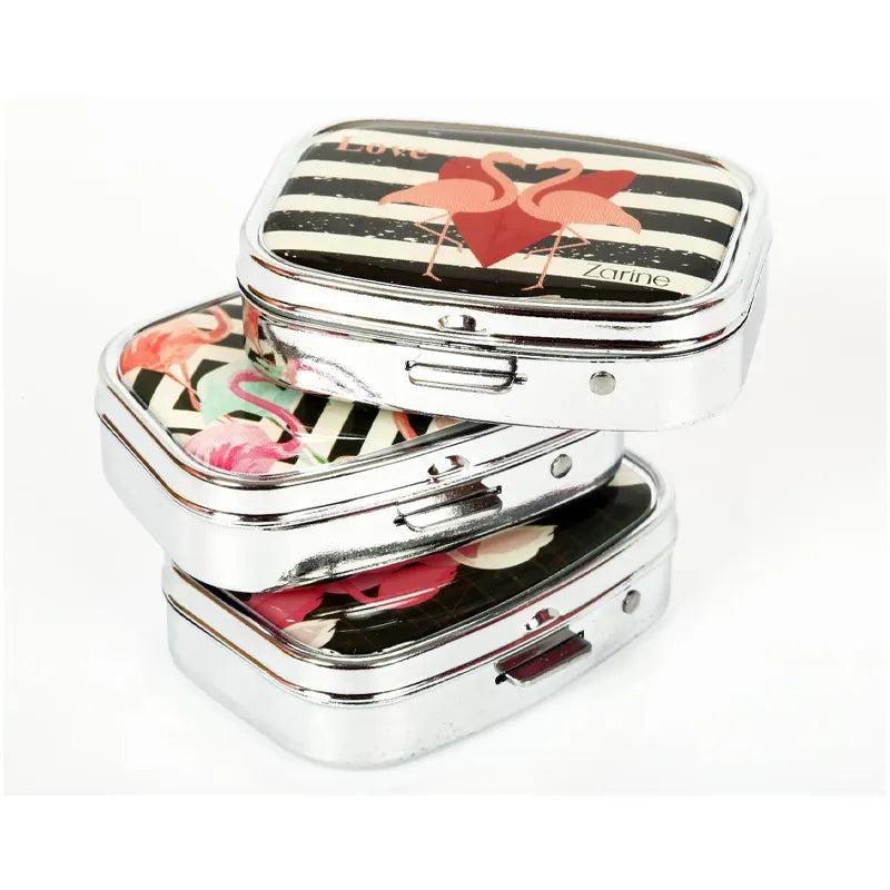 Zarine Compact 2-Compartment Pill Box