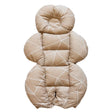 BébéYo Coussin de Poussette - Beige à Lignes Blanc