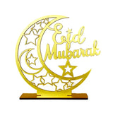 Décoration Lune Dorée Aïd Mubarak – 20x20 cm