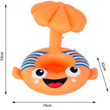 Bouée Siège avec Auvent Anti-Soleil 3D - Orange