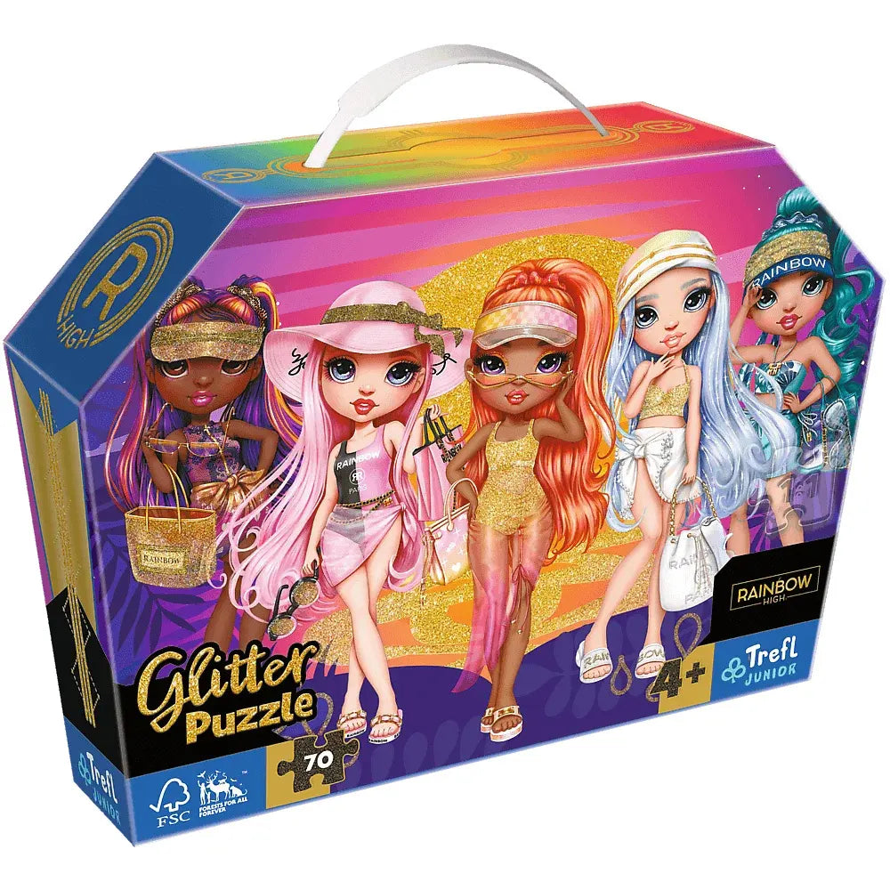 Trefl Puzzle Glitter Dolls Rainbow High 70 Pièces  - 4A+