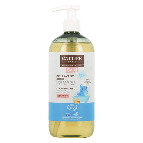 Gel lavant doux Cattier cheveux et corps pour bébé - 500ml