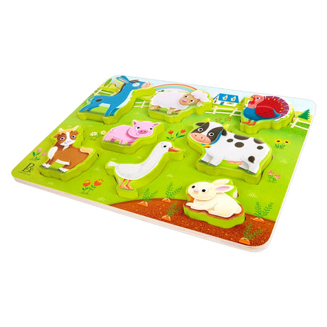 B. Toys Puzzle en Bois Animaux de la Ferme 2A+