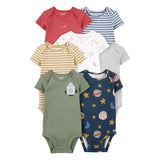 Carter's Boy's 7-Pack Short Sleeve Cotton Bodysuits