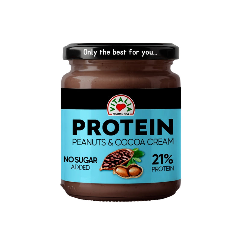 Vitalia Health Food Protein Vegan Cream With Peanuts & Cocoa No Sugar Added - 200g