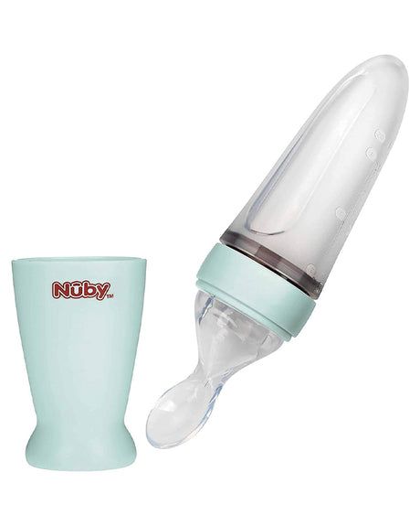 Nûby Cuillère Semi-Rigide pour Repas Liquide 90ml - Vert