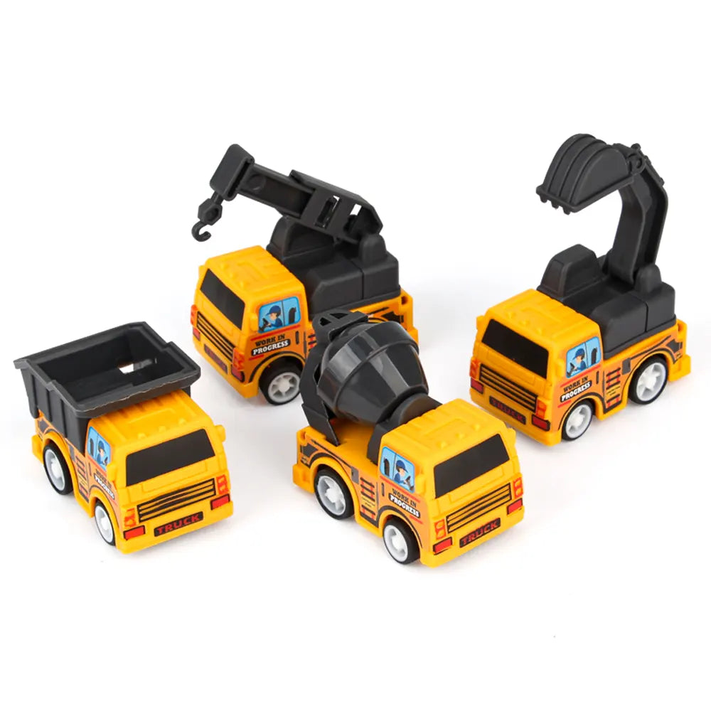Set of 4 Friction Construction Vehicles - 3Y+
