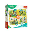 Trefl Puzzle 4en1 Famille Treflik - 3+