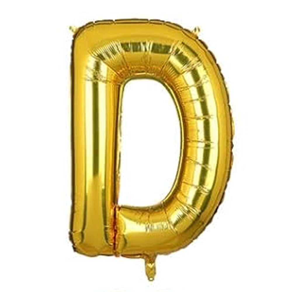 Ballon en Forme de Lettre D - Dorée