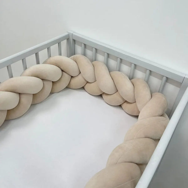 BébéYo Tour de Lit Tressé Velours 3.6m - Beige