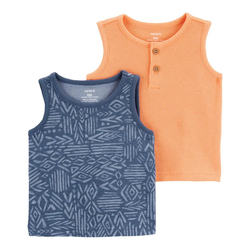 Lot de 2 Débardeurs Carter's - Bleu & Orange