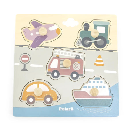 Viga Toys PolarB Puzzle Plat avec Poignées Transports 18M+