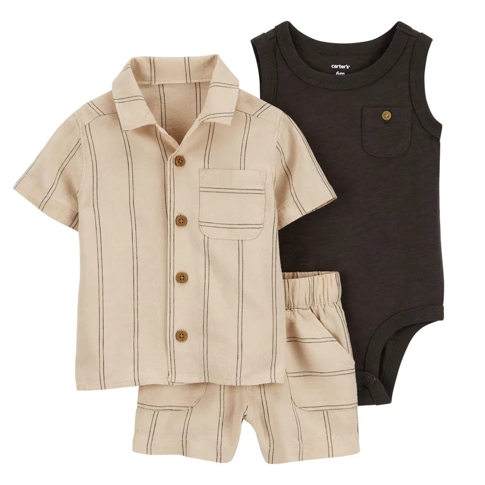 Ensemble 3 Pièces Carter's - Beige & Noir