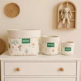 Lot de 3 Paniers Babymat - Nature